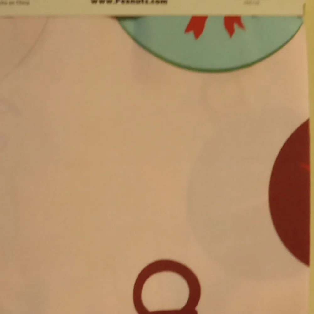 Peanuts Snoopy Christmas Shower Curtain with Red and Blue Accents